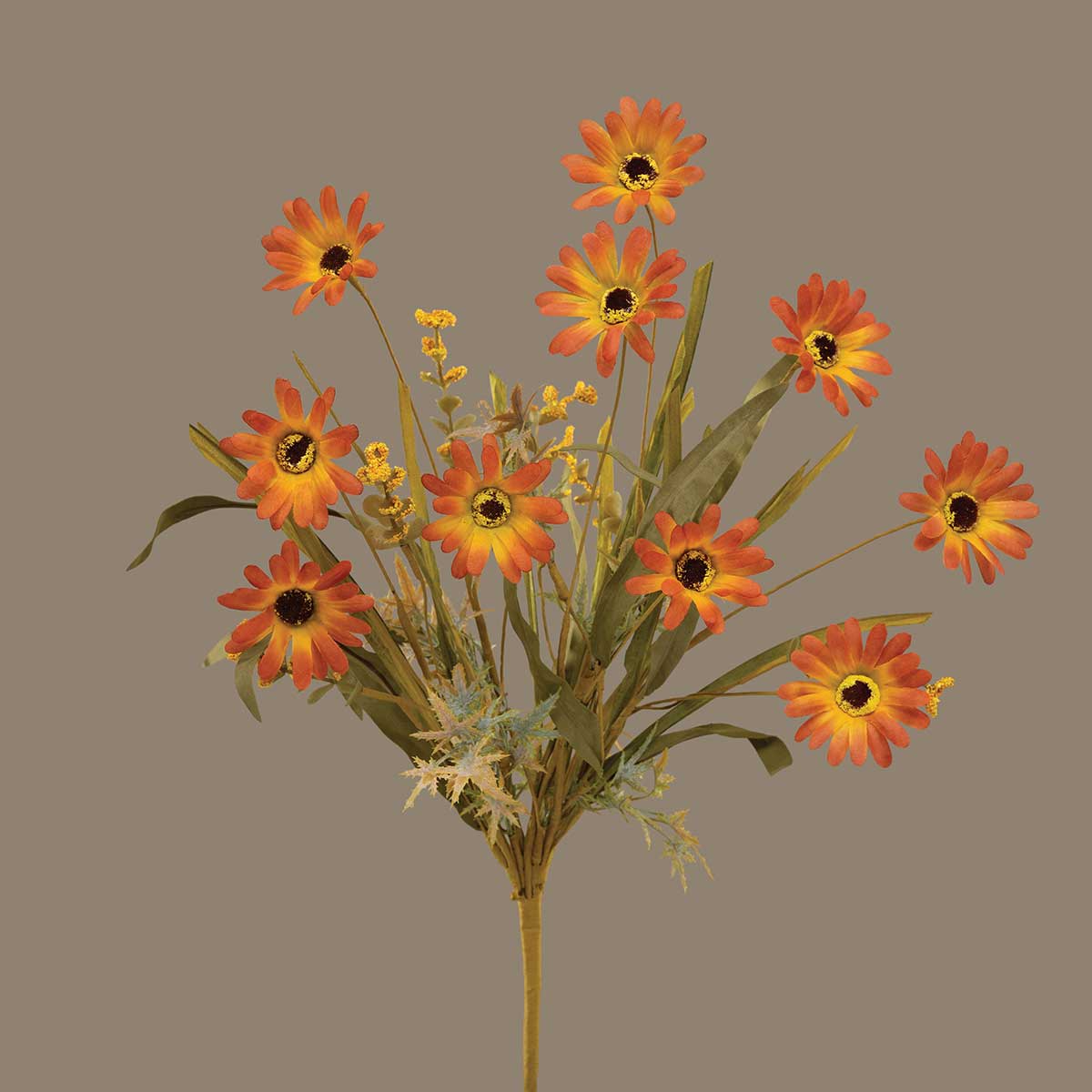 BUSH FIELD DAISY GOLD 9IN X 20IN PAPER/POLYESTER/PLASTIC - Click Image to Close